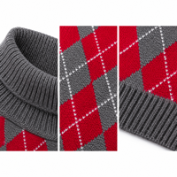 Set Sweater Rajut Argyle Custom untuk Manusia dan Anjing, Pakaian Rajut Wanita, Pakaian Anjing, Pabrik ODM OEM Grosir