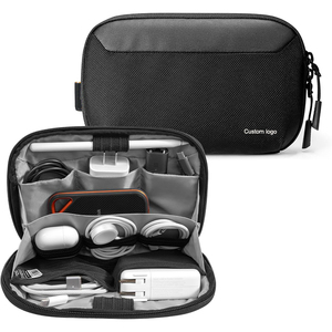 Travel Cable Organizer Pouch Electronics Accessories Organizer Portable Waterproof Carry Case for Cord Charger Cables <b>USB</b> Drive - Product Image 1