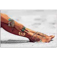 ממוסגר מציאותי יהלומי רגליים אישה גוף בד הדפסי custom תמונת קיר אמנות שמן ציור עבור cuadros דקור