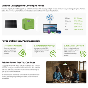 <span class=keywords><strong>Kit</strong></span> de Energía <span class=keywords><strong>Solar</strong></span> Renovable <span class=keywords><strong>BLUETTI</strong></span> con Batería de 256 Wh y Luces LED para Hogares en Mozambique, <span class=keywords><strong>Kit</strong></span> de Panel <span class=keywords><strong>Solar</strong></span> Fuera de la Red - Product Image 4