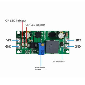 YIXINSHENG DC 3.7-18.5V Li-ion Battery Charging Module 1A <b>Solar</b> <b>Charge</b> <b>Controller</b> D028CRTA - Product Image 4