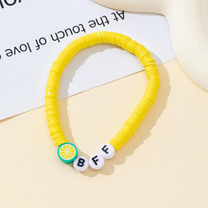 Bracelets personnalisés <span class=keywords><strong>pas</strong></span> chers en gros pour l'été : lettres initiales, mots, fruits – Idéal pour promotion et cadeaux - Product Image 5