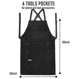 Delantal de herrero resistente, carpintero con bolsillos para herramientas, delantal de carpintería, delantal de plástico impermeable, peluquería - Product Image 5