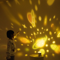 USB LED máquina recargable perro atmósfera estrella proyector para niños luz nocturna