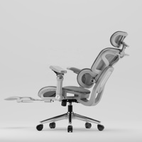 Chaise d'ordinateur pas chère avec repose-pieds et appui-tête, chaise de bureau ergonomique pour longues sessions assises, chaise inclinable réglable pour jeux et études