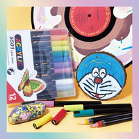 Bestationery – Nouveaux marqueurs acryliques personnalisés imperméables pour le dessin, le coloriage, la peinture acrylique permanente et le graffiti – Ensemble de stylos marqueurs artistiques