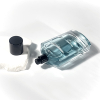 Flacon en verre unique de 100 ml, conteneur cosmétique rectangulaire, flacon de parfum pour voiture, atomiseur, vaporisateur de parfum