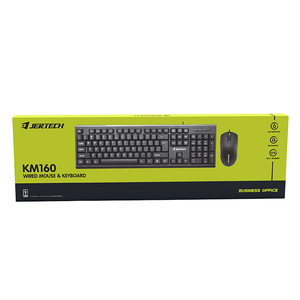 JERTECH KM160 Slim Waterproof Wired <b>Mouse</b> and Keyboard Combo with 3-Key Anti-Ghosting in Stock - Product Image 1