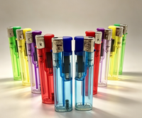 Briquet à gaz en plastique jetable classique personnalisé, coupe-vent et durable, briquet portable au butane pour cigarettes