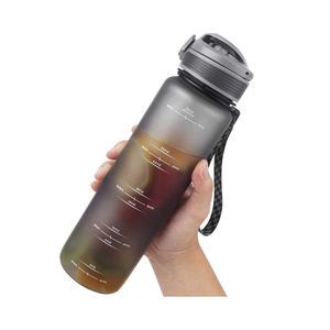 Botella de agua deportiva de estilo portátil, personalizada por sublimación, con revestimiento de goma, 400ml, 600ml - Product Image 1
