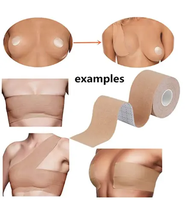 Ruban adhésif pour seins invisible, imperméable, élastique, effet liftant instantané, couleur chair, pour femmes