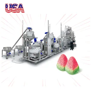 Kids Formula gummy starchless candy Salad Jelly Bean candy production line for candy manufacture