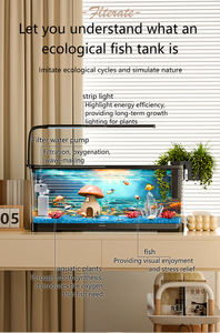 Visaquariumfilter en zuurstofapparaat alles-in-één machine 2025 nieuw model kleine woonkamer landschapsarchitectuur lui zuurstoffilter aquarium - Product Image 3