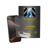 Pelindung Layar Privasi Anti Spy 360 Derajat, Lembaran Hidrogel Matte untuk Ponsel, Ketebalan 0.3mm