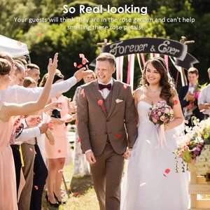 Lots de pétales de roses artificielles en soie, 1000 pièces, fausses pétales pour filles, pour mariage, pour centres de Table, confettis, cadeaux de fête - Product Image 2