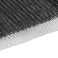 Moustiquaire pliable XFD en polyester plissé, filet anti-mouches, sans phtalates, en polyester enduit de PVC, pour fenêtre