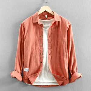 <span class=keywords><strong>Camicia</strong></span> in Misto <span class=keywords><strong>Lino</strong></span> e Cotone con Bottoni, Traspirante, a Maniche Lunghe, Casual, Leggera per l'Estate, Top con Bottoni, <span class=keywords><strong>Camicia</strong></span> Minimalista da <span class=keywords><strong>Uomo</strong></span> - Product Image 4
