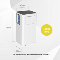 Climatiseur portable Airwens 12000 BTU à faible bruit, refroidissement et chauffage, économie d'énergie, télécommande, roues pour un déplacement facile, classe énergétique