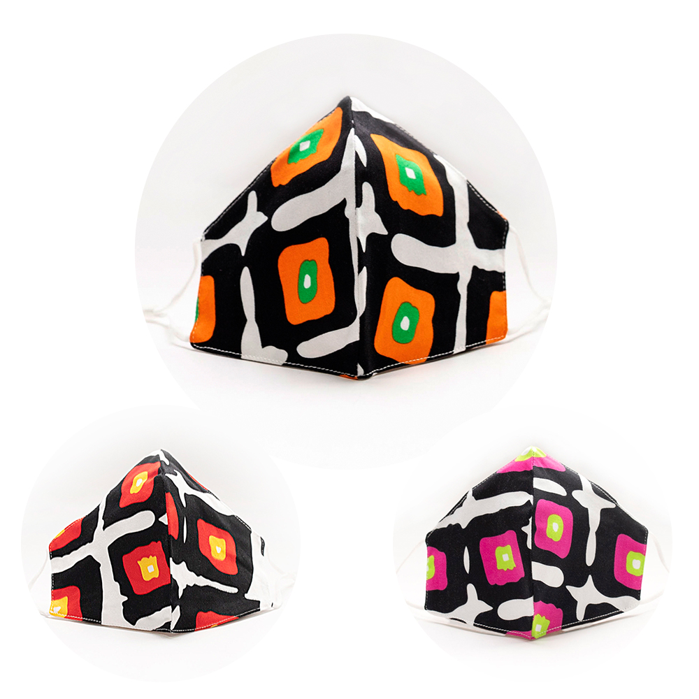 100% хлопок фильтр карман дышащая моющаяся многоразовая оранжевая красная фуксия маска для вечеринки