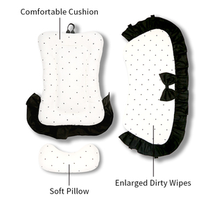 Coussin de poussette <span class=keywords><strong>pour</strong></span> animaux de compagnie en flanelle imperméable à pois, respirant, en coton, <span class=keywords><strong>pour</strong></span> chiens et chats, utilisable en toutes saisons - Product Image 2
