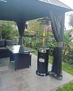 Calentador de Patio de Alta Calidad de 13KW con Tubo de Vidrio Cilíndrico, Calentador de Patio Redondo de Gas Independiente para Exteriores, Muebles de Exterior - Product Image 5