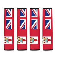 Coussin de ceinture de sécurité de voiture en néoprène avec drapeau national des Bahamas, 2 pièces, protection anti-choc pour les épaules, pour la protection en cas d'urgence