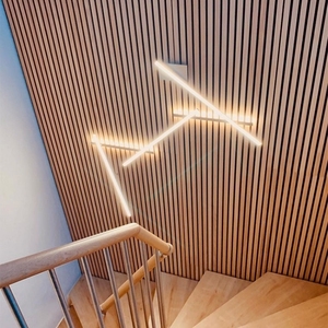 Panneaux acoustiques en bois à lattes cannelées, panneau absorbant le son pour les murs d'entrepôts extérieurs, panneau mural insonorisant résistant aux intempéries - Product Image 1