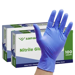 Guanti medici Nitrile guanti ospedale monouso esame guanto senza polvere