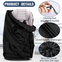 Sac de rangement de voyage pour poussettes, sac de transport pour poussette imperméable en Oxford pour les voyages en avion