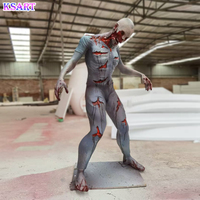Creative fibre de verre résine Halloween fête artisanat Sculpture Zombie Vampire Statue centre commercial intérieur grand décoratif personnalisé