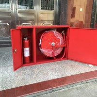 Armoire d'incendie simple et double de taille personnalisée, armoire de tuyau d'incendie, armoire d'enrouleur de tuyau d'incendie en acier doux et en acier inoxydable
