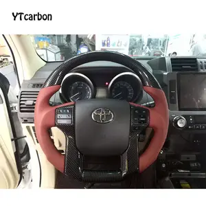 YTcarbon Custom Vehicle Parts Carbon Fiber Steering Wheel For 4Runner Prado FJ150 Tundra Car Accessories