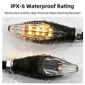 Intermitentes LED de 12V para Motocicleta, Luz Intermitente de Agua Fluida, Indicador Impermeable Ámbar/Blanco/Rojo para Motocicleta, Scooter, Personalizado - Product Image 3