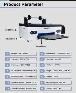 Vente chaude populaire avec une <span class=keywords><strong>imprimante</strong></span> DTF A3 de qualité stable T-shirt de bureau multicolore facile à utiliser Impression Dtf à transfert thermique - Product Image 2