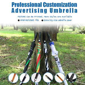 Custom Classic Wooden Handle Golf <b>Umbrella</b> With 190T Pongee Fabric Golf <b>Umbrella</b> Quick Dry - Product Image 5
