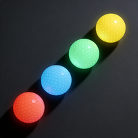 Usine OEM, vente en gros, balles de golf LED rechargeables à 6 couleurs, luminescence nocturne, éclairage pour entraînement nocturne, sports de plein air, entraînement en vrac