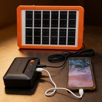 Kit d'éclairage solaire portable pour la maison avec panneaux solaires 3W, deux ampoules suspendues, chargeur de téléphone portable, systèmes d'énergie solaire, petit kit d'éclairage LED solaire