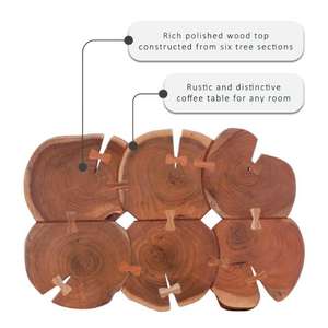 Table basse traditionnelle de haute qualité à 4 pieds en bois massif et fer, mobilier de salon, meilleure collection, vente en gros - Product Image 5