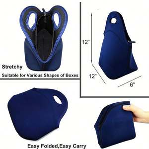 Custom Neoprene <b>Lunch</b> Tote Insulated Reusable <b>Lunch</b> <b>Bag</b> <b>Box</b> With Zipper Large Capacity Portable Thermal Insulation <b>Lunch</b> <b>Bags</b> - Product Image 6
