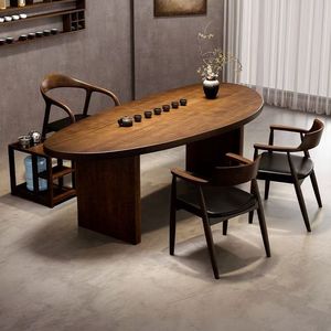 ชุดโต๊ะน้ำชาไม้เนื้อแข็งสไตล์จีน รูปทรงไม่สม่ำเสมอ ทำด้วยมือ สำหรับชงชาแบบกังฟู ใช้ในบ้าน - Product Image 3