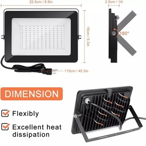 โคมไฟฟลัดไลท์ <span class=keywords><strong>LED</strong></span> 395Nm แสงยูวี500W 50W 100W 200W 300W 1000W โครงการตกแต่งโคมไฟกลางแจ้งกำลังแรงสูง - Product Image 5