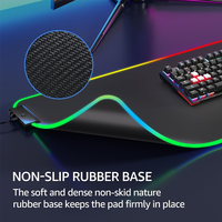 Tapis de Souris Gaming RGB Étendu VONN, Vente d'Usine, 800 x 300 mm (31,5 x 11,8 pouces), XL Imperméable Antidérapant en Caoutchouc pour Clavier et Souris d'Ordinateur