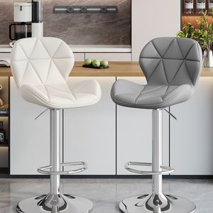 Sillas <span class=keywords><strong>de</strong></span> Barra Modernas Ajustables <span class=keywords><strong>de</strong></span> Cuero PU con Base Cromada <span class=keywords><strong>para</strong></span> Sala <span class=keywords><strong>de</strong></span> Estar, Cocina, <span class=keywords><strong>Isla</strong></span>, Hotel - Product Image 4