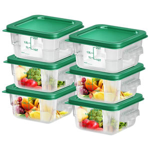 Eco-Friendly Plastic Food Container Set with Freshness Preservation Detachable Foldable Lids 17-Piece Kitchen Storage Containers - Product Image 1