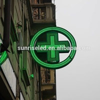 Panneau LED double face pour pharmacie, croix P16mm, extérieur, couleur intégrale, haute luminosité, 7500, mur vidéo éducatif
