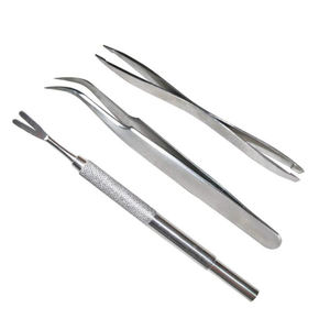 الفولاذ المقاوم للصدأ أداة الحيوانات الأليفة الماسك البرغوث فخ مكافحة الآفات القراد الصعب إزالة القط الكلب برغوث إزالة البرغوث مشط خدش القراد هوك - Product Image 2