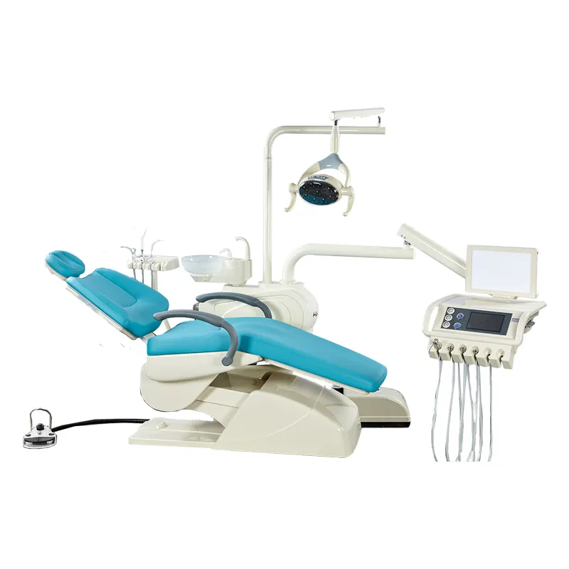 Multi-Functional Foot Pedal Dental Chair Unit Price with Cure Light