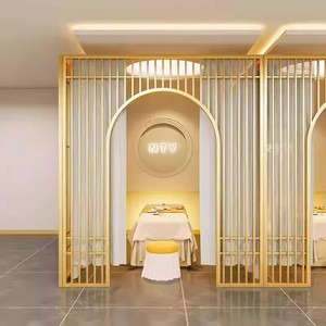 Thẩm mỹ viện trung tâm chăm sóc sức khỏe sắt rèn phòng riêng màn hình phân vùng ánh sáng sang trọng phòng trà tùy chỉnh phòng đơn - Product Image 1