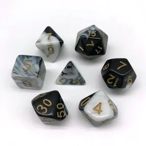 2-4 day fast wholesale acrylic dnd black dice sets