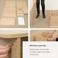 Table de chevet multifonction en bois avec niche pour chat intégrée - Table d'appoint et table de chevet
